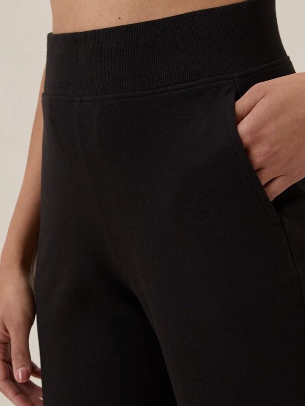 Pact Organic Airplane Wide Leg Pants Small Black 29" Inseam - Picture 2 of 7
